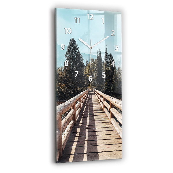 Modern vertical wall clock Mountains in Yellowstone