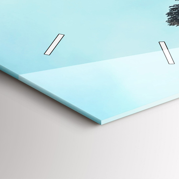 Modern vertical wall clock Mountains in Yellowstone