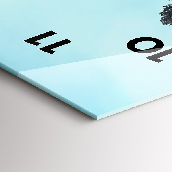 Modern vertical wall clock Mountains in Yellowstone