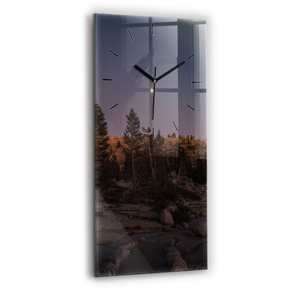 Modern vertical wall clock Rocky Yosemite Road