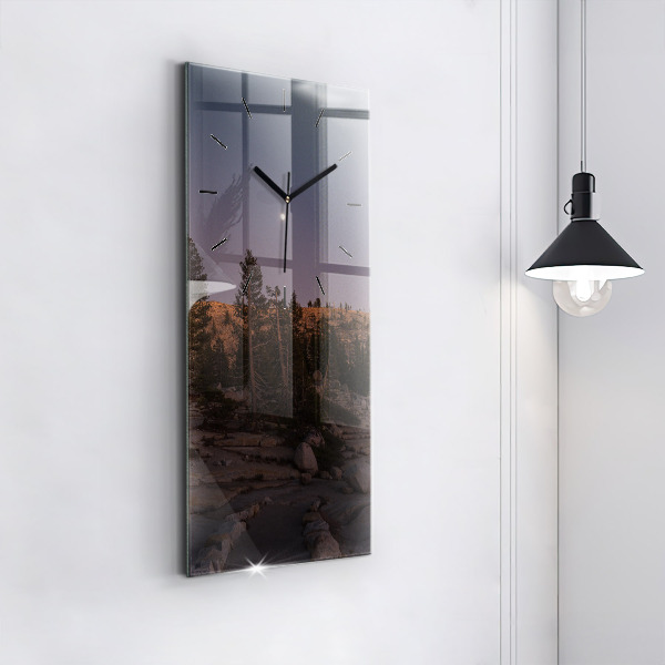 Modern vertical wall clock Rocky Yosemite Road
