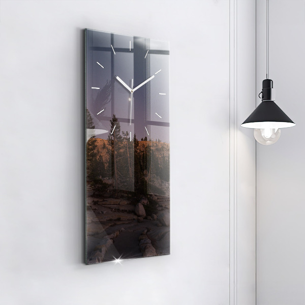 Modern vertical wall clock Rocky Yosemite Road