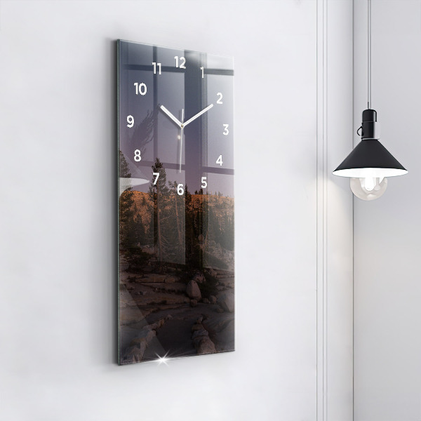 Modern vertical wall clock Rocky Yosemite Road