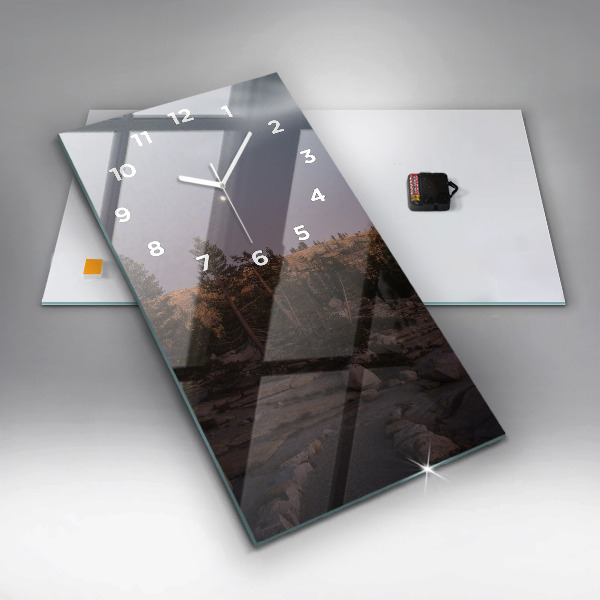 Modern vertical wall clock Rocky Yosemite Road