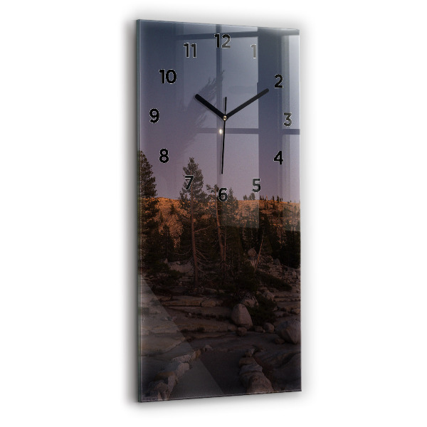 Modern vertical wall clock Rocky Yosemite Road