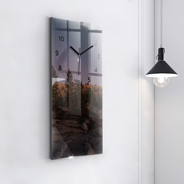 Modern vertical wall clock Rocky Yosemite Road