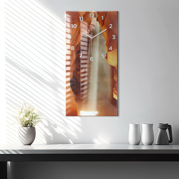 Modern vertical wall clock Desert Canyon