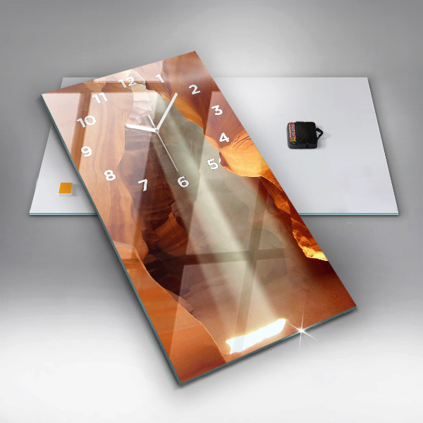 Modern vertical wall clock Desert Canyon