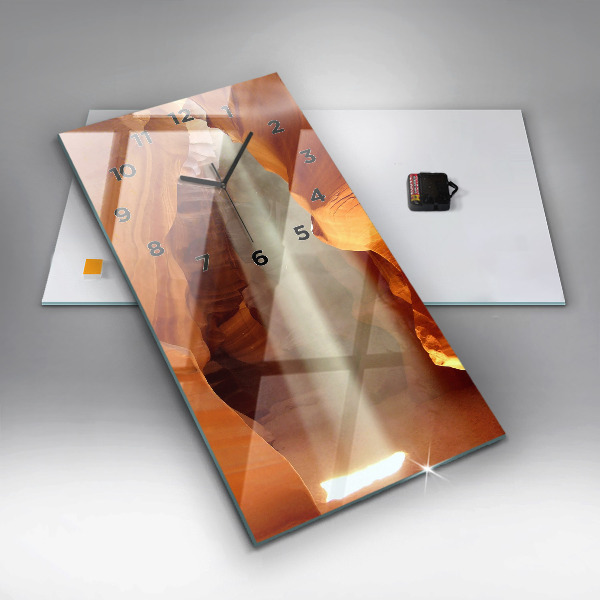 Modern vertical wall clock Desert Canyon