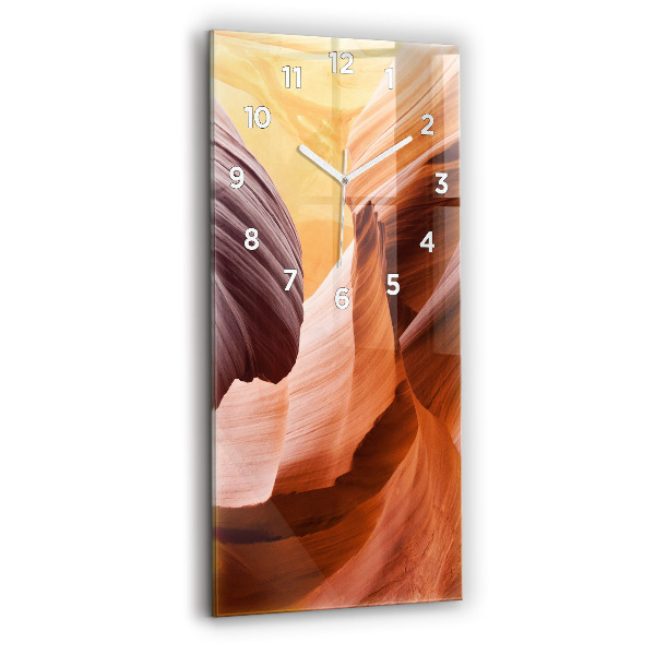 Modern vertical wall clock Antelope Canyon