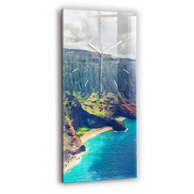 Modern vertical wall clock The Sea in Hawaii