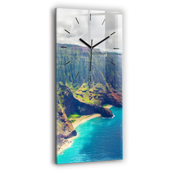 Modern vertical wall clock The Sea in Hawaii