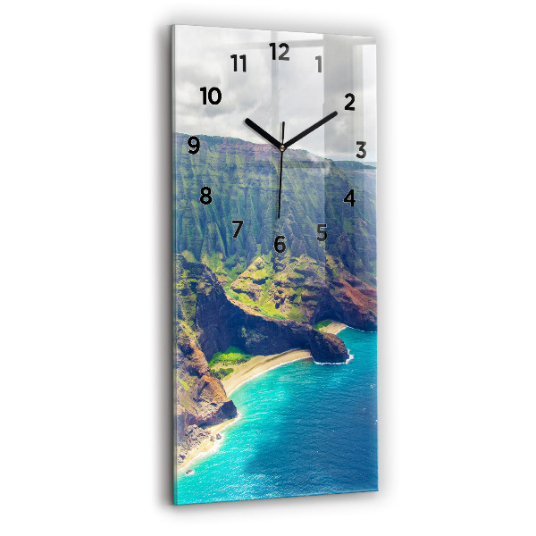 Modern vertical wall clock The Sea in Hawaii