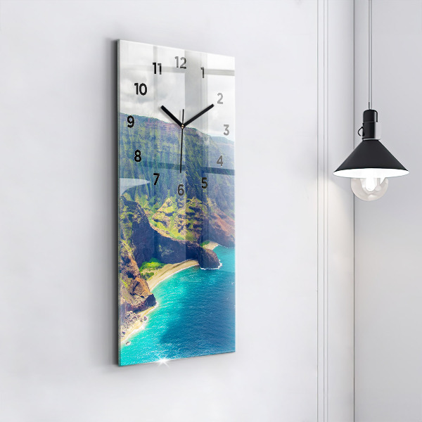 Modern vertical wall clock The Sea in Hawaii