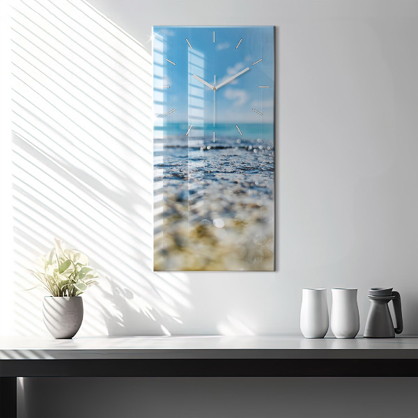 Modern vertical wall clock Water photography