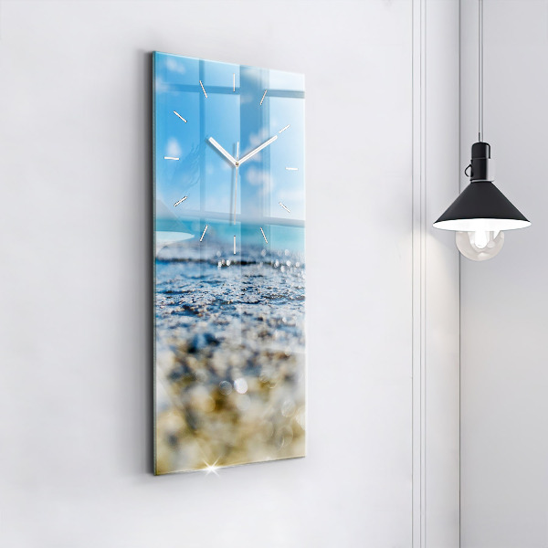 Modern vertical wall clock Water photography