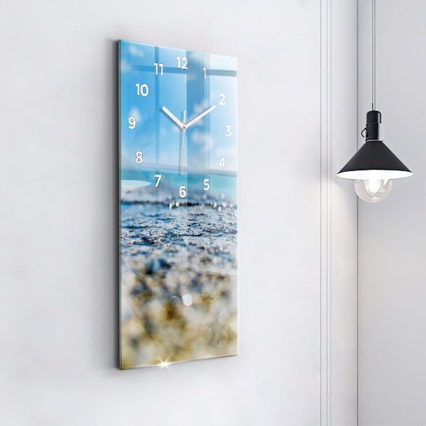 Modern vertical wall clock Water photography