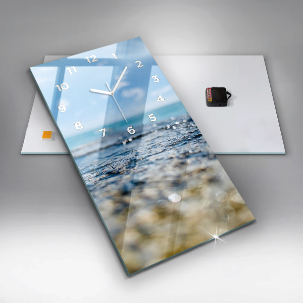 Modern vertical wall clock Water photography