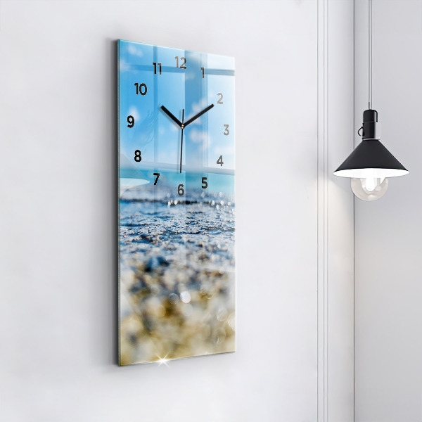 Modern vertical wall clock Water photography