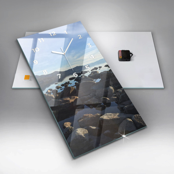 Modern vertical wall clock Sea view