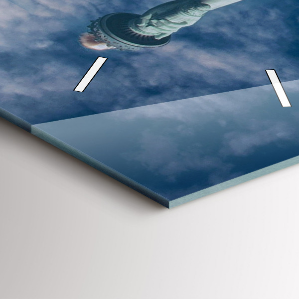 Modern vertical wall clock Statue of Liberty New York