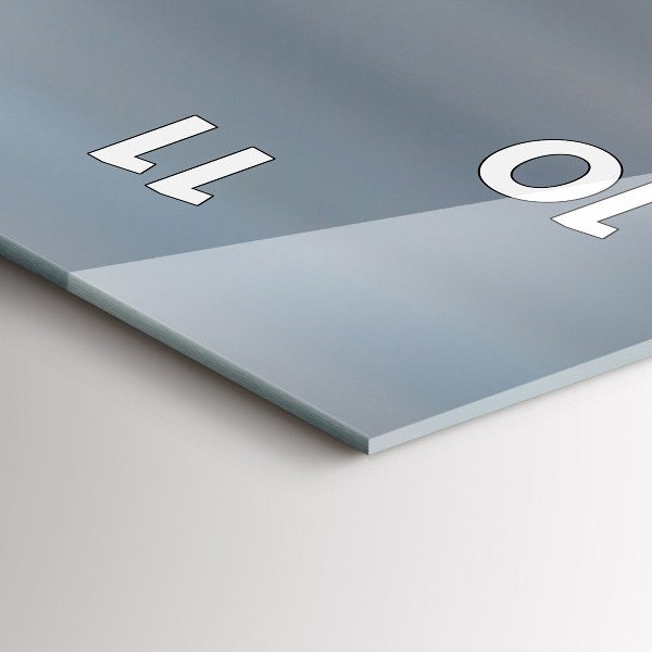 Modern vertical wall clock USA flag flying