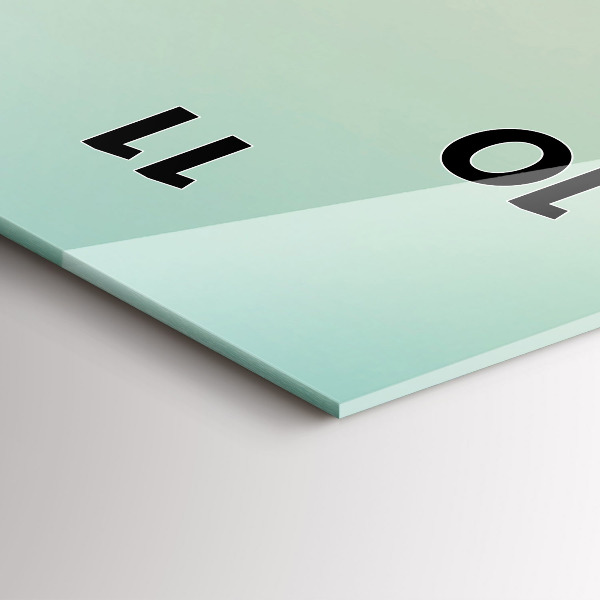 Modern vertical wall clock Palm trees in Malibu