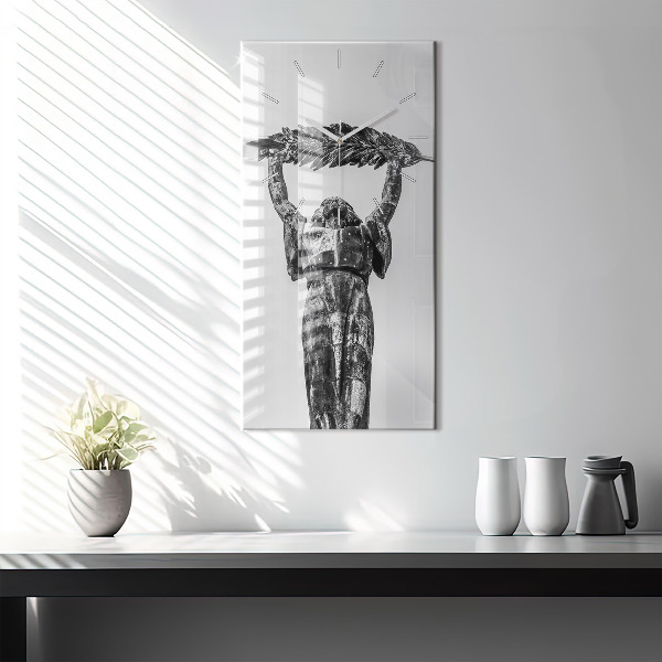Modern vertical wall clock Statue of Liberty in Budapest