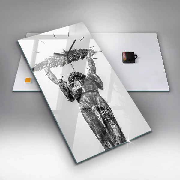 Modern vertical wall clock Statue of Liberty in Budapest