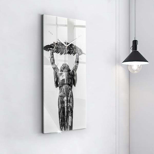 Modern vertical wall clock Statue of Liberty in Budapest