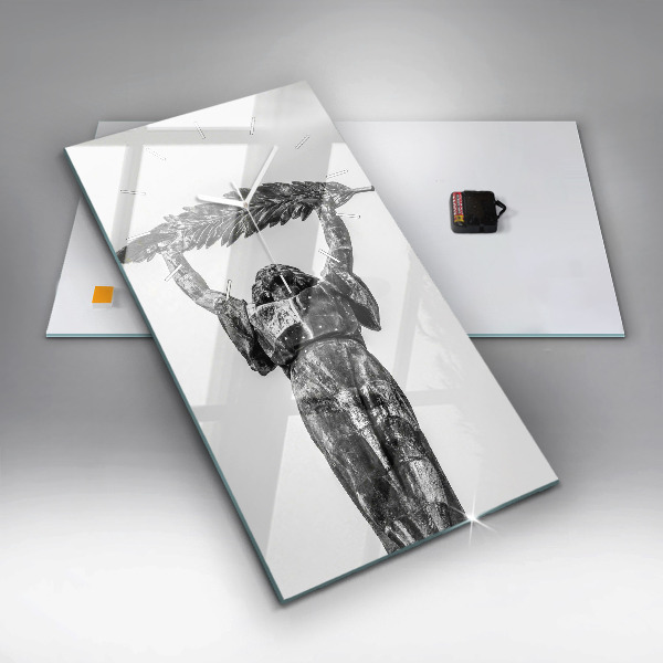 Modern vertical wall clock Statue of Liberty in Budapest