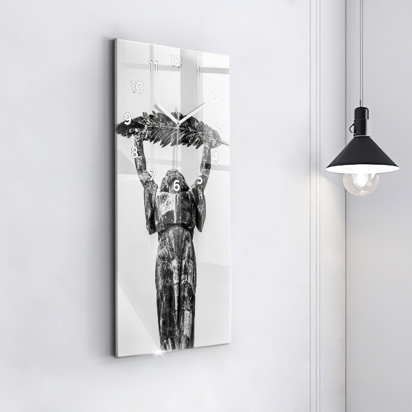 Modern vertical wall clock Statue of Liberty in Budapest