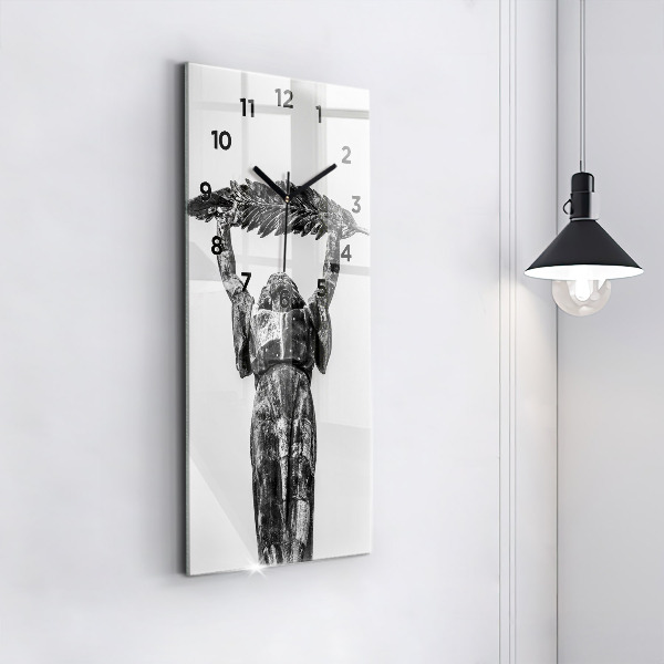 Modern vertical wall clock Statue of Liberty in Budapest