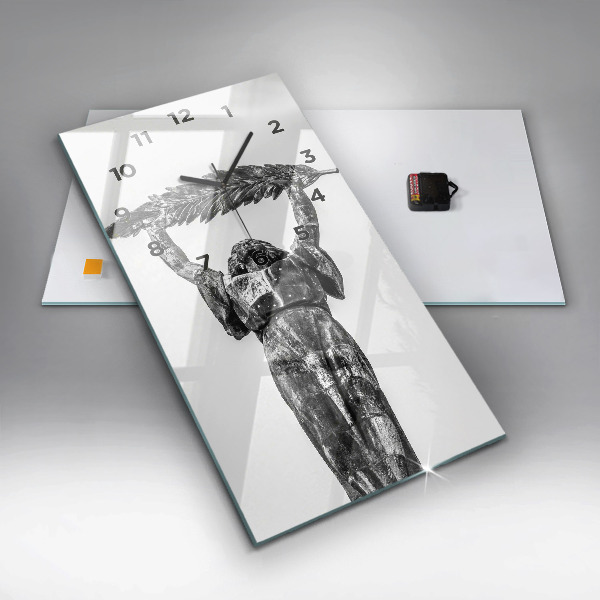 Modern vertical wall clock Statue of Liberty in Budapest