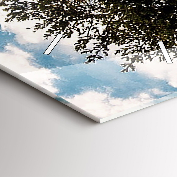 Modern vertical wall clock A tree on a hill