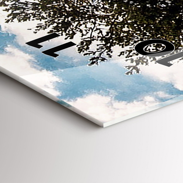 Modern vertical wall clock A tree on a hill