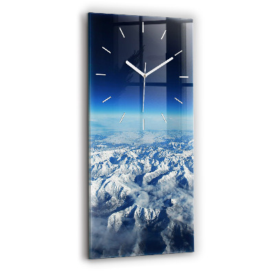 Modern vertical wall clock River Mountains Landscape