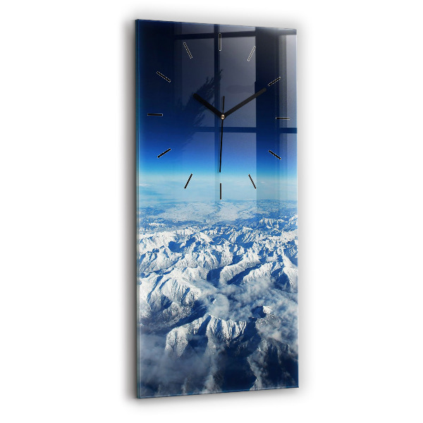 Modern vertical wall clock River Mountains Landscape