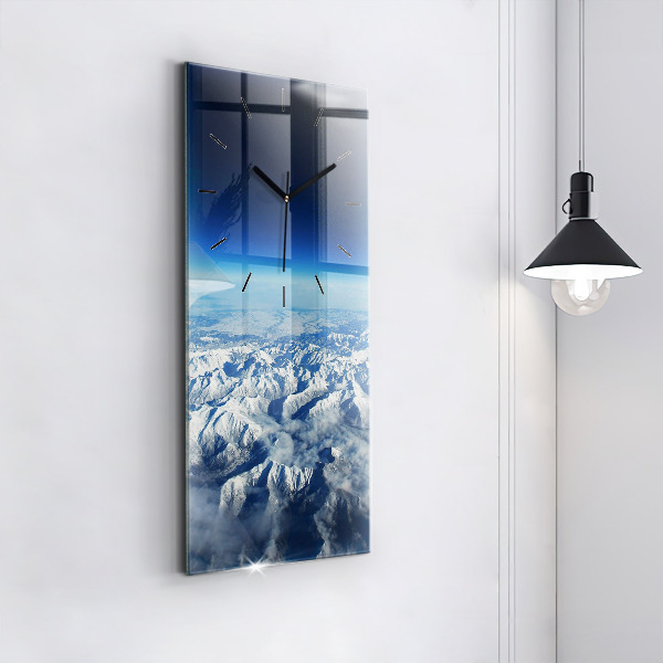 Modern vertical wall clock River Mountains Landscape
