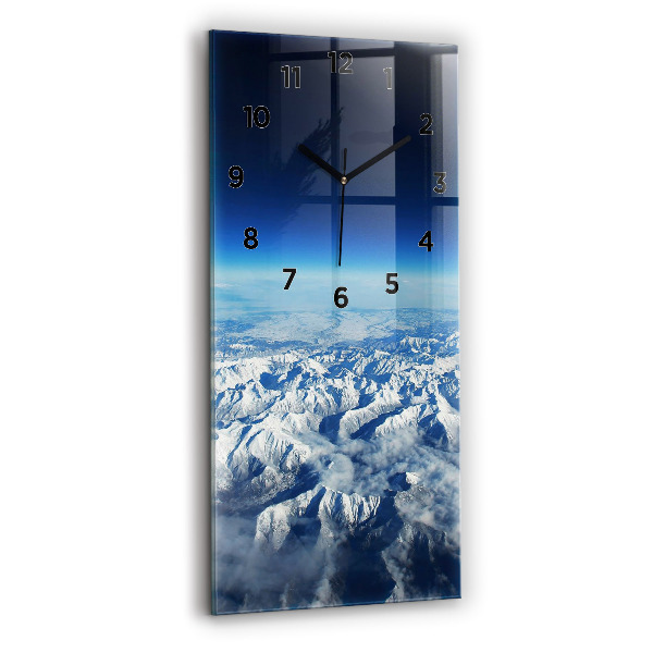 Modern vertical wall clock River Mountains Landscape