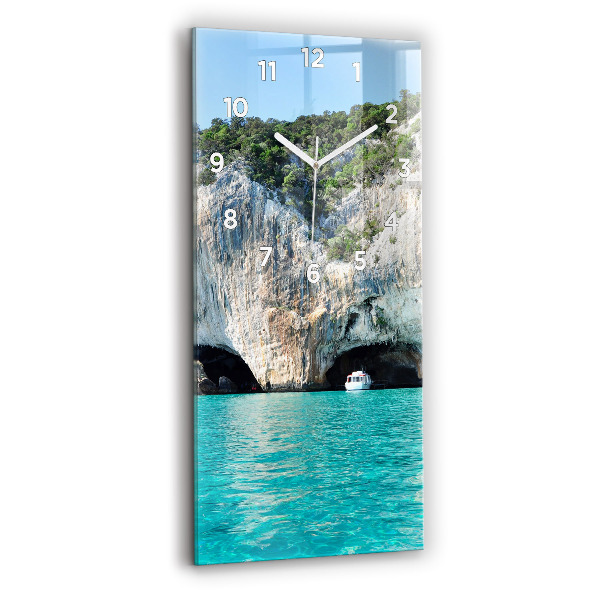Modern vertical wall clock Underwater Cave