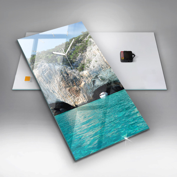 Modern vertical wall clock Underwater Cave