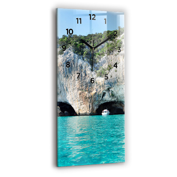Modern vertical wall clock Underwater Cave