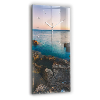Modern vertical wall clock Sea landscape