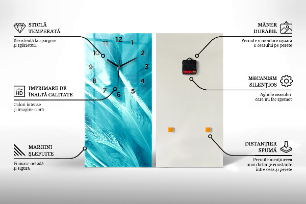 Modern vertical wall clock Sea landscape
