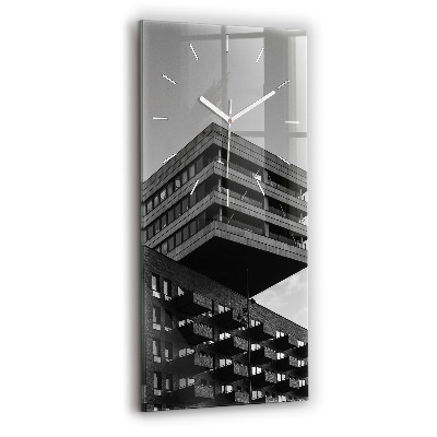 Modern vertical wall clock Architecture in Amsterdam