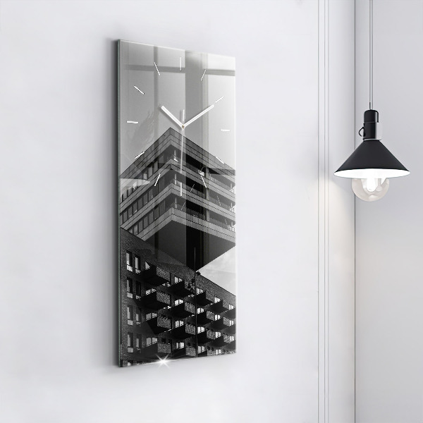 Modern vertical wall clock Architecture in Amsterdam