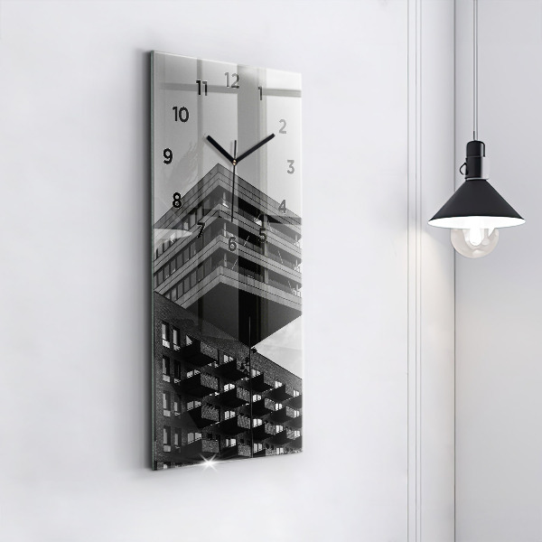 Modern vertical wall clock Architecture in Amsterdam