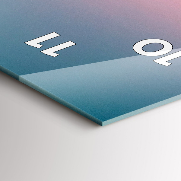 Modern vertical wall clock Rocks at sunset