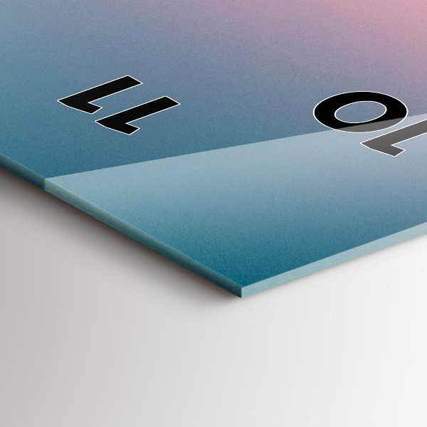 Modern vertical wall clock Rocks at sunset